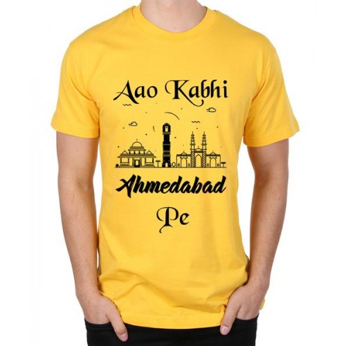 Aao Kabhi Ahmedabad Pe Graphic Printed T-shirt