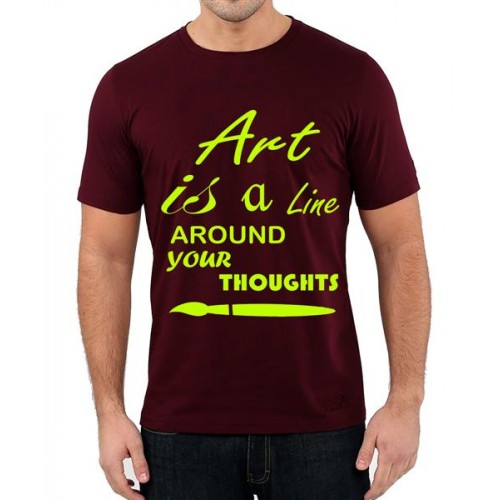 Art Is A Line Around Your Thoughts Graphic Printed T-shirt