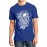Men's Round Neck Cotton Half Sleeved T-Shirt With Printed Graphics - Astronaut Ride