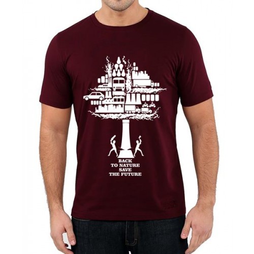 Back To Nature Save The Future Graphic Printed T-shirt