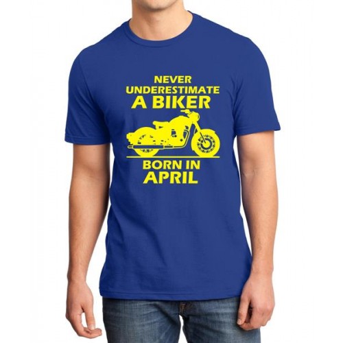 A Biker Born In April Graphic Printed T-shirt
