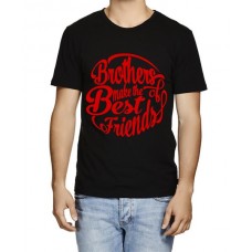 Brothers Make The Best Of Friends Graphic Printed T-shirt