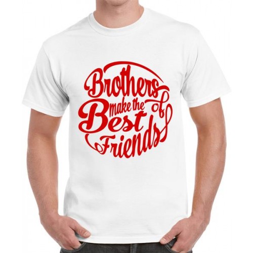 Brothers Make The Best Of Friends Graphic Printed T-shirt