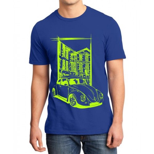 Men's Round Neck Cotton Half Sleeved T-Shirt With Printed Graphics - City Ride
