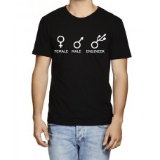 Female Male Engineer Graphic Printed T-shirt
