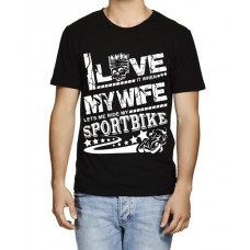 I Love It When My Wife Lets Me Ride My Sport Bike Graphic Printed T-shirt
