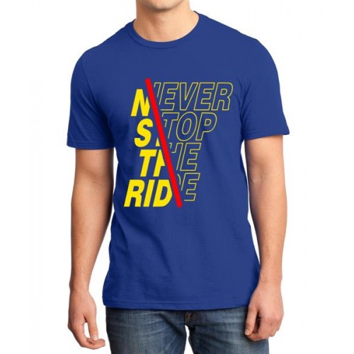 Never Stop The Ride Graphic Printed T-shirt