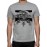 Men's Round Neck Cotton Half Sleeved T-Shirt With Printed Graphics - Speed Wolf Ride Death