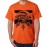 Men's Round Neck Cotton Half Sleeved T-Shirt With Printed Graphics - Speed Wolf Ride Death