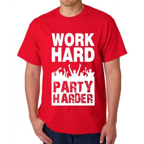 Work Hard Party Harder Graphic Printed T-shirt