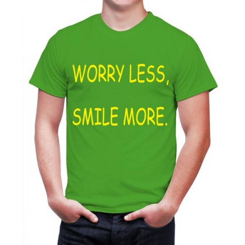 Worry Less Smile More Graphic Printed T-shirt