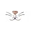 Cat Nose Brown White Ceramic Printed Mug