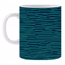 Designed Blue Ceramic Printed Mug