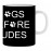 Dog Before Dudes Black Ceramic Printed Mug