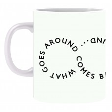 Karma Sky Blue Ceramic Printed Mug