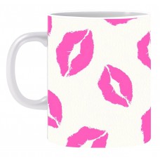 Pink Lips Pattern Ceramic Printed Mug