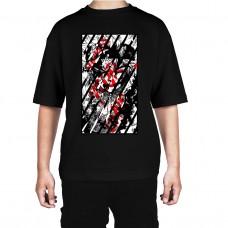 Men's Black Asta Graphic Printed Oversized T-shirt