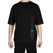 Men's Game Shape Graphic Printed Oversized T-shirt