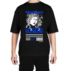Men's Medusa Gorgons Graphic Printed Oversized T-shirt