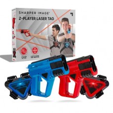 SHARPER IMAGE Two-Player Toy Laser Tag Gun & Vest Armor Set for Kids, Safe for Children and Adults, Indoor & Outdoor Battle Games, Combine Multiple Sets for Multiplayer