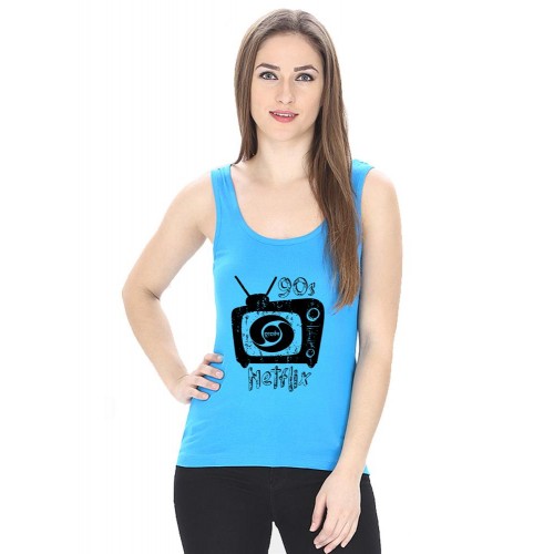 90s Netflix Graphic Printed Tank Tops