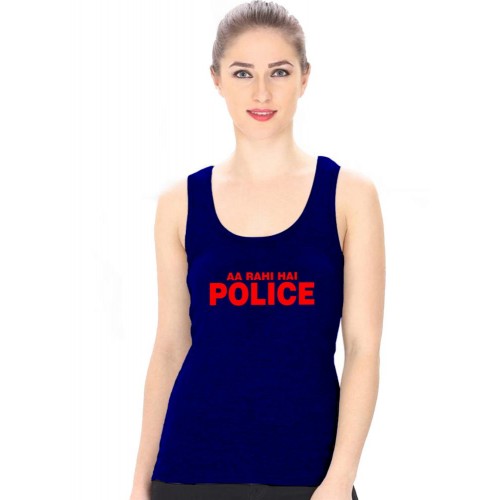 Aa Rahi Hai Police Graphic Printed Tank Tops