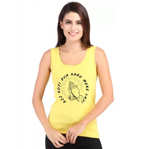 Aaj Koi Dua Karo Mere Liye Graphic Printed Tank Tops