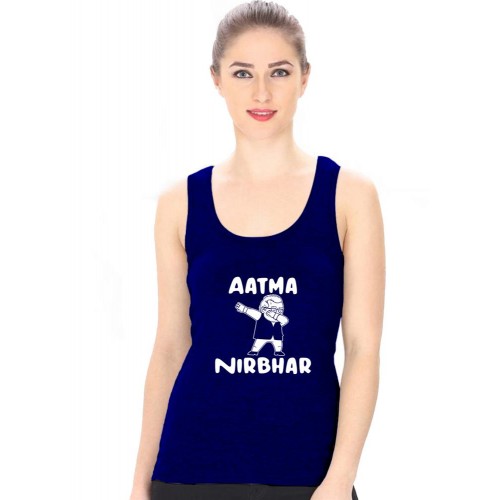 Aatma Nirbhar Graphic Printed Tank Tops