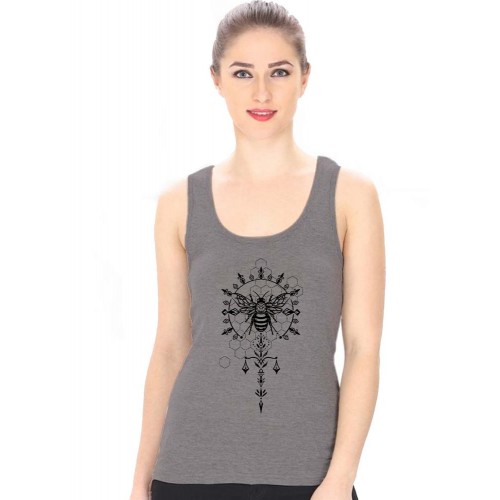 Bee Moon Graphic Printed Tank Tops