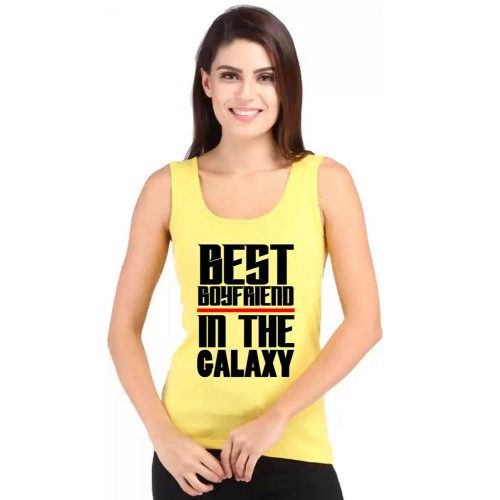 Best Boyfriend In The Galaxy Graphic Printed Tank Tops