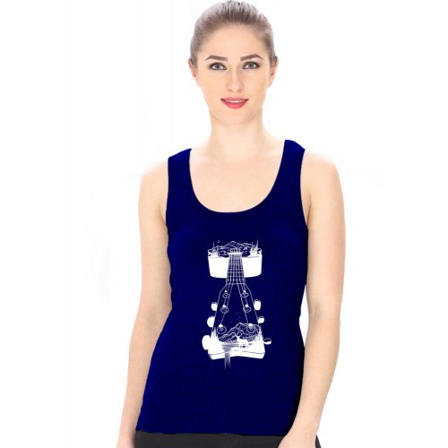 Guitar Graphic Printed Tank Tops