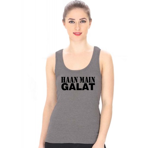 Haan Main Galat Graphic Printed Tank Tops