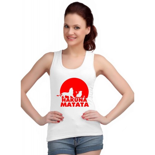 Hakuna Matata Graphic Printed Tank Tops