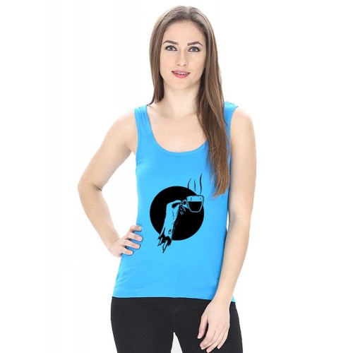 Hand With Coffee Graphic Printed Tank Tops