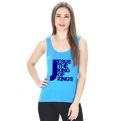 Jesus The King Of Kings Graphic Printed Tank Tops