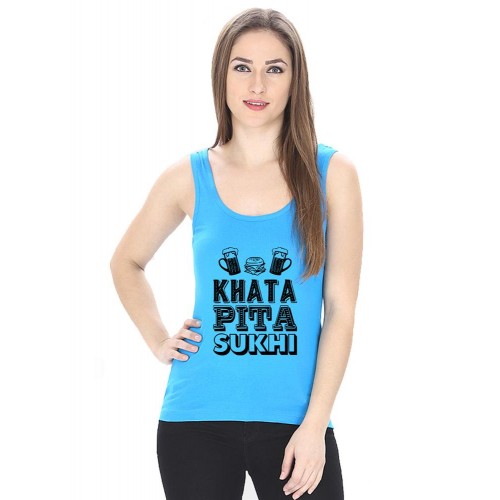 Khata Pita Sukhi Graphic Printed Tank Tops