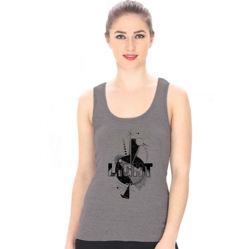Light Circle Graphic Printed Tank Tops