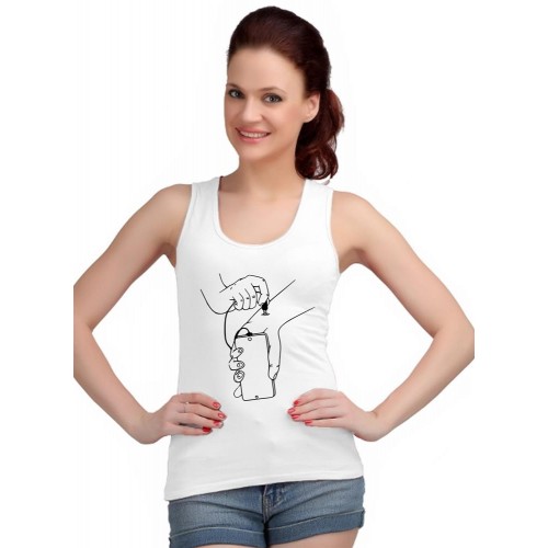 Music In Blood Graphic Printed Tank Tops