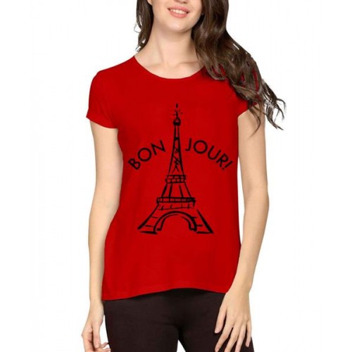 Bonjour Paris Graphic Printed T-shirt