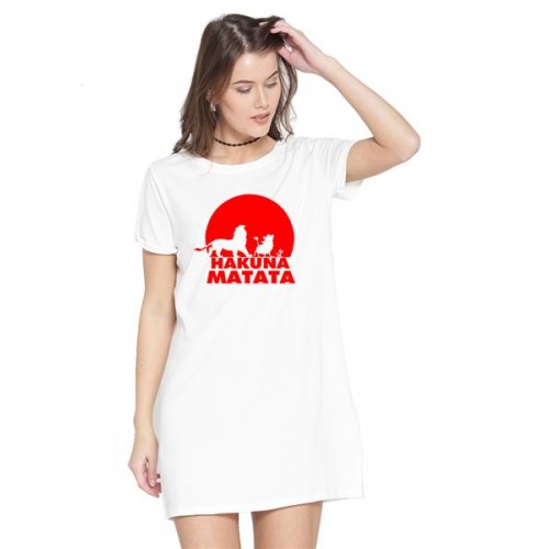 Hakuna Matata Graphic Printed T-shirt Dress