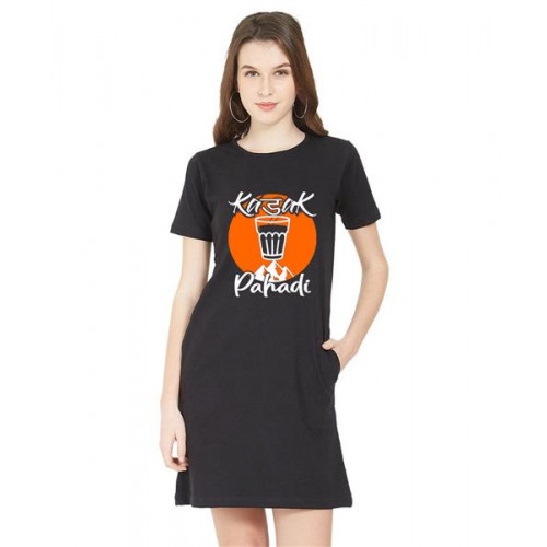 Kadak Pahadi Graphic Printed T-shirt Dress