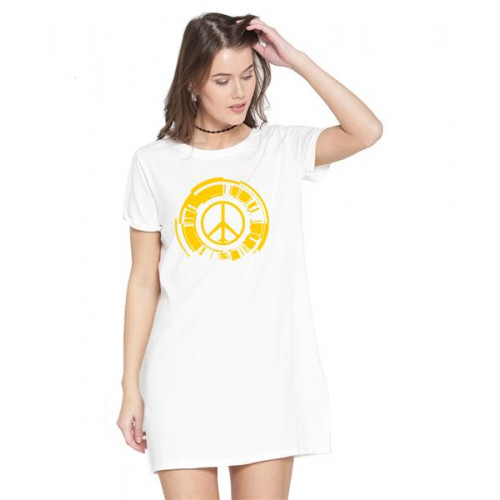 Peace Graphic Printed T-shirt Dress