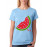 Women's Cotton Biowash Graphic Printed Half Sleeve T-Shirt - Watermelon Slice