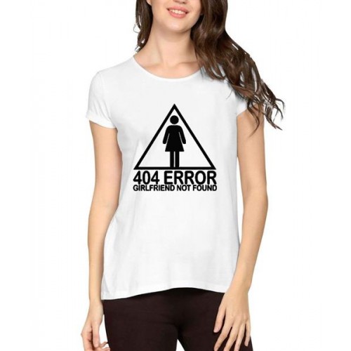 404 Error Girlfriend Not Found Graphic Printed T-shirt