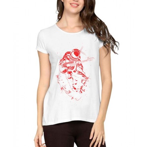 Astronaut Guitar Graphic Printed T-shirt