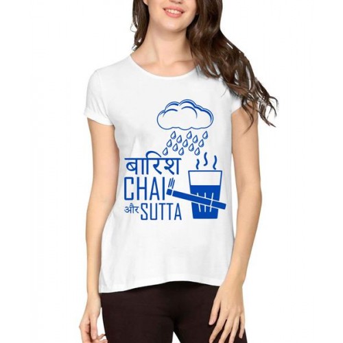 Barish Chai Aur Sutta Graphic Printed T-shirt