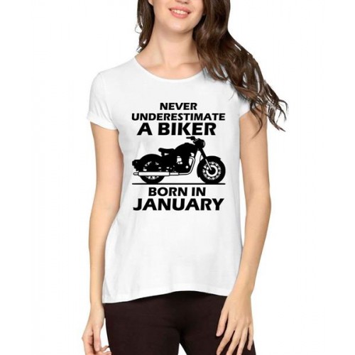 A Biker Born In January Graphic Printed T-shirt