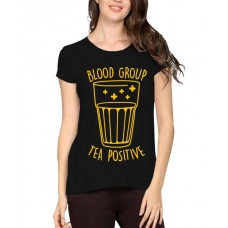 Blood Group Tea Positive Graphic Printed T-shirt