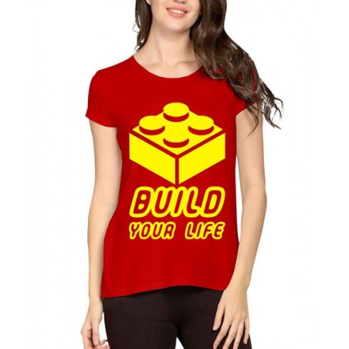 Build Your Life Graphic Printed T-shirt