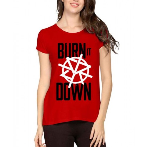WWE Seth Rollins Burn It Down Graphic Printed T-shirt